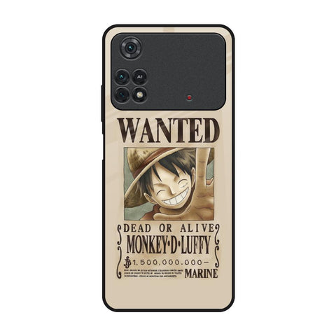 Luffy Wanted Poco M4 Pro Glass Back Cover Online