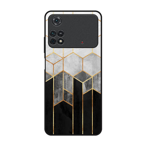 Tricolor Pattern Poco M4 Pro Glass Back Cover Online