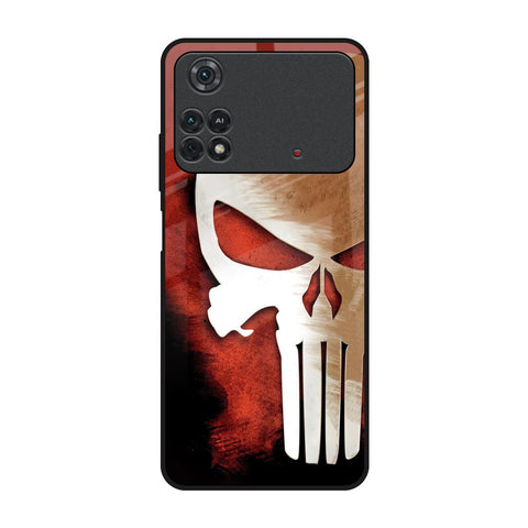 Red Skull Poco M4 Pro Glass Back Cover Online
