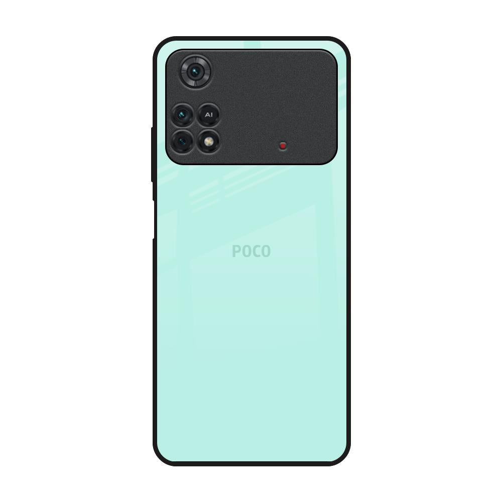 Teal Poco M4 Pro Glass Back Cover Online