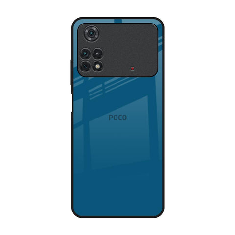 Cobalt Blue Poco M4 Pro Glass Back Cover Online
