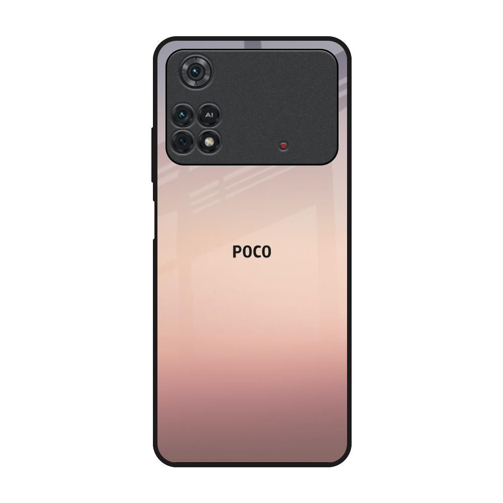 Golden Mauve Poco M4 Pro Glass Back Cover Online