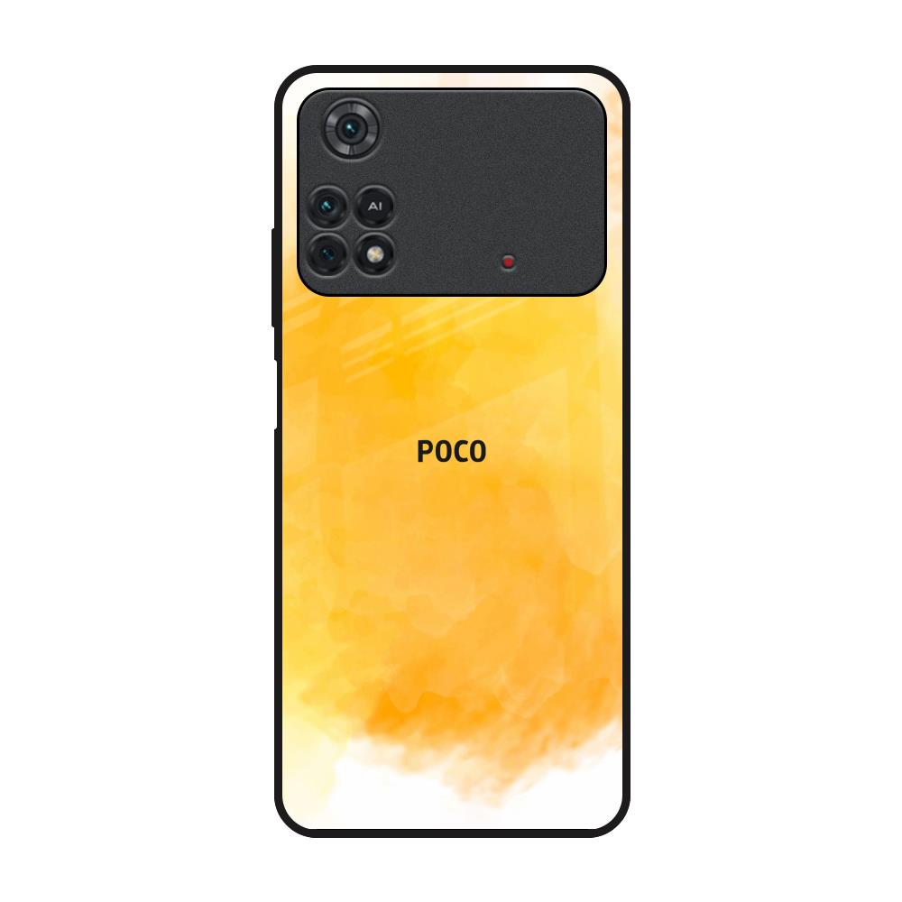 Rustic Orange Poco M4 Pro Glass Back Cover Online