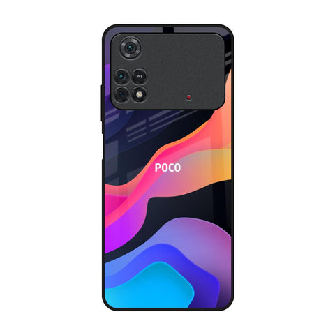 Colorful Fluid Poco M4 Pro Glass Back Cover Online