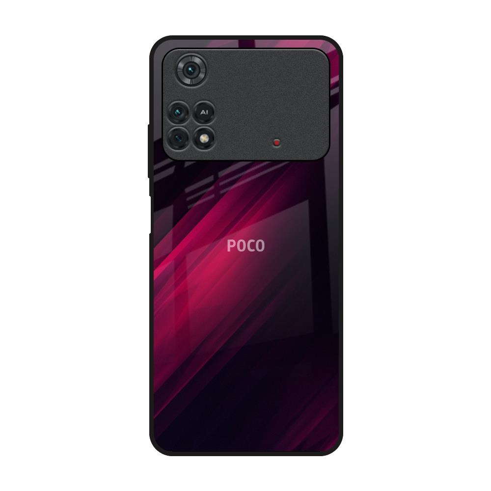 Razor Black Poco M4 Pro Glass Back Cover Online