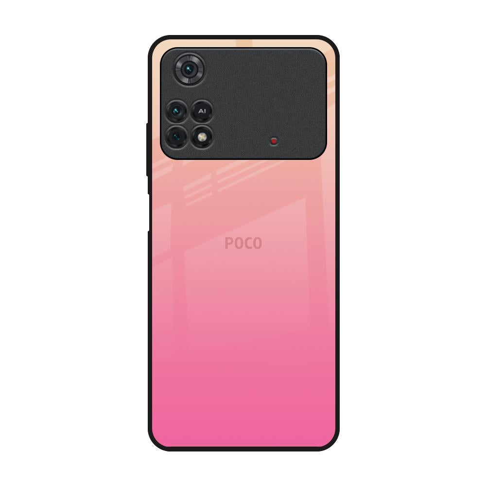 Pastel Pink Gradient Poco M4 Pro Glass Back Cover Online