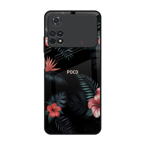 Tropical Art Flower Poco M4 Pro Glass Back Cover Online