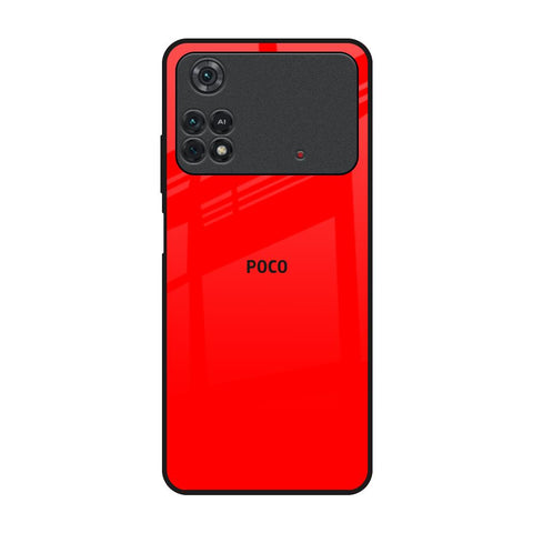 Blood Red Poco M4 Pro Glass Back Cover Online