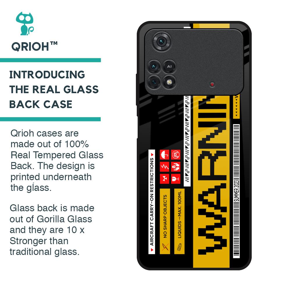 Aircraft Warning Glass Case for Poco M4 Pro