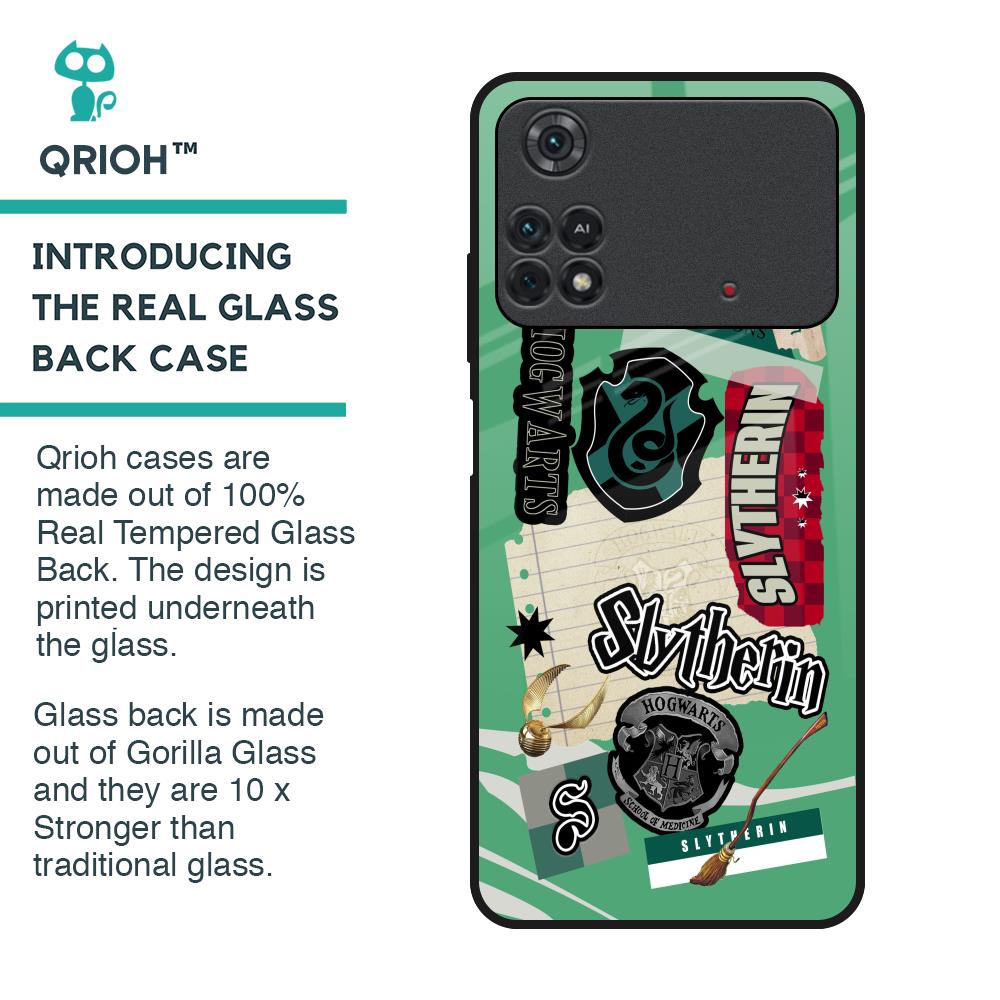 Slytherin Glass Case for Poco M4 Pro
