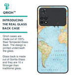 Travel Map Glass Case for Poco M4 Pro