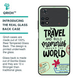 Travel Stamps Glass Case for Poco M4 Pro