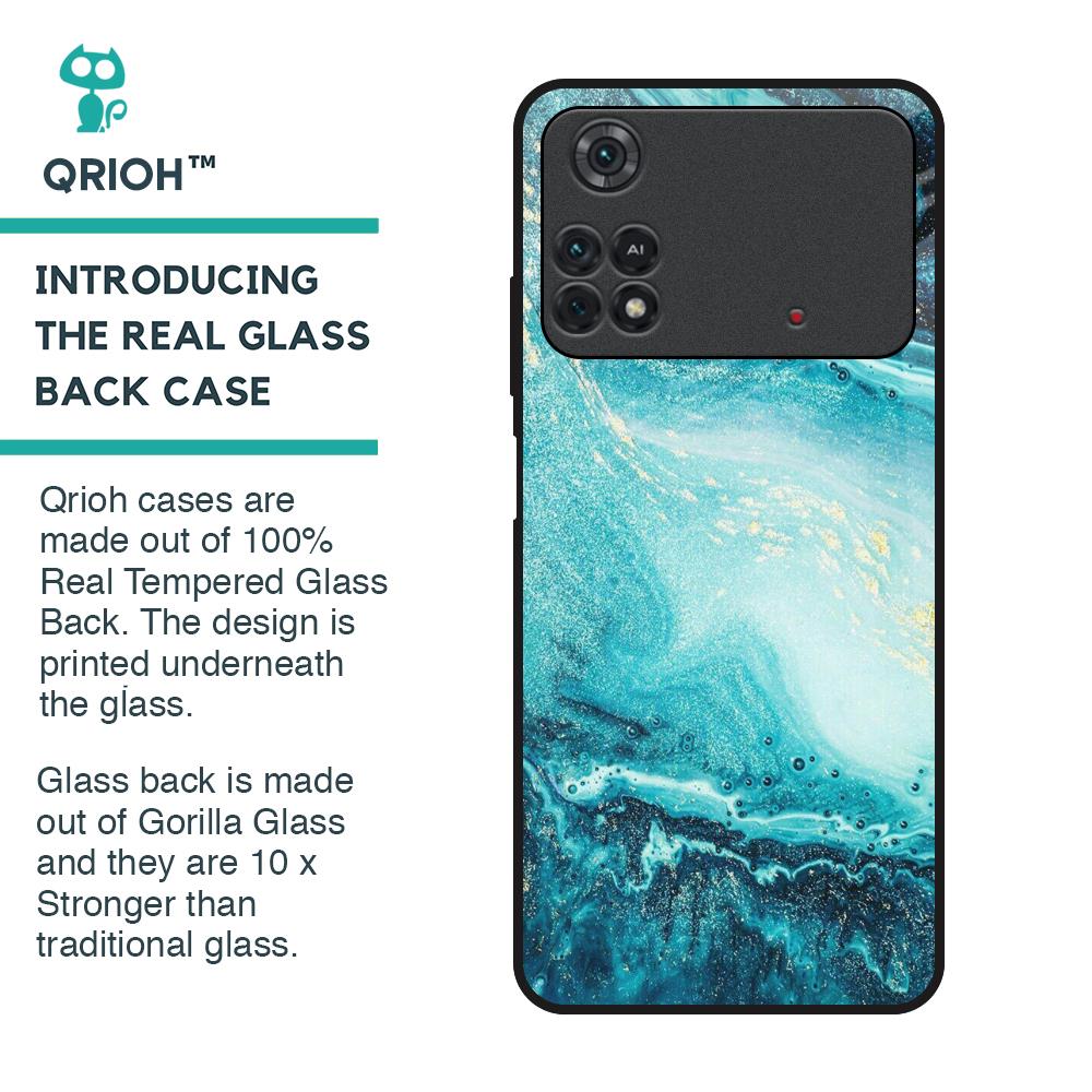 Sea Water Glass Case for Poco M4 Pro