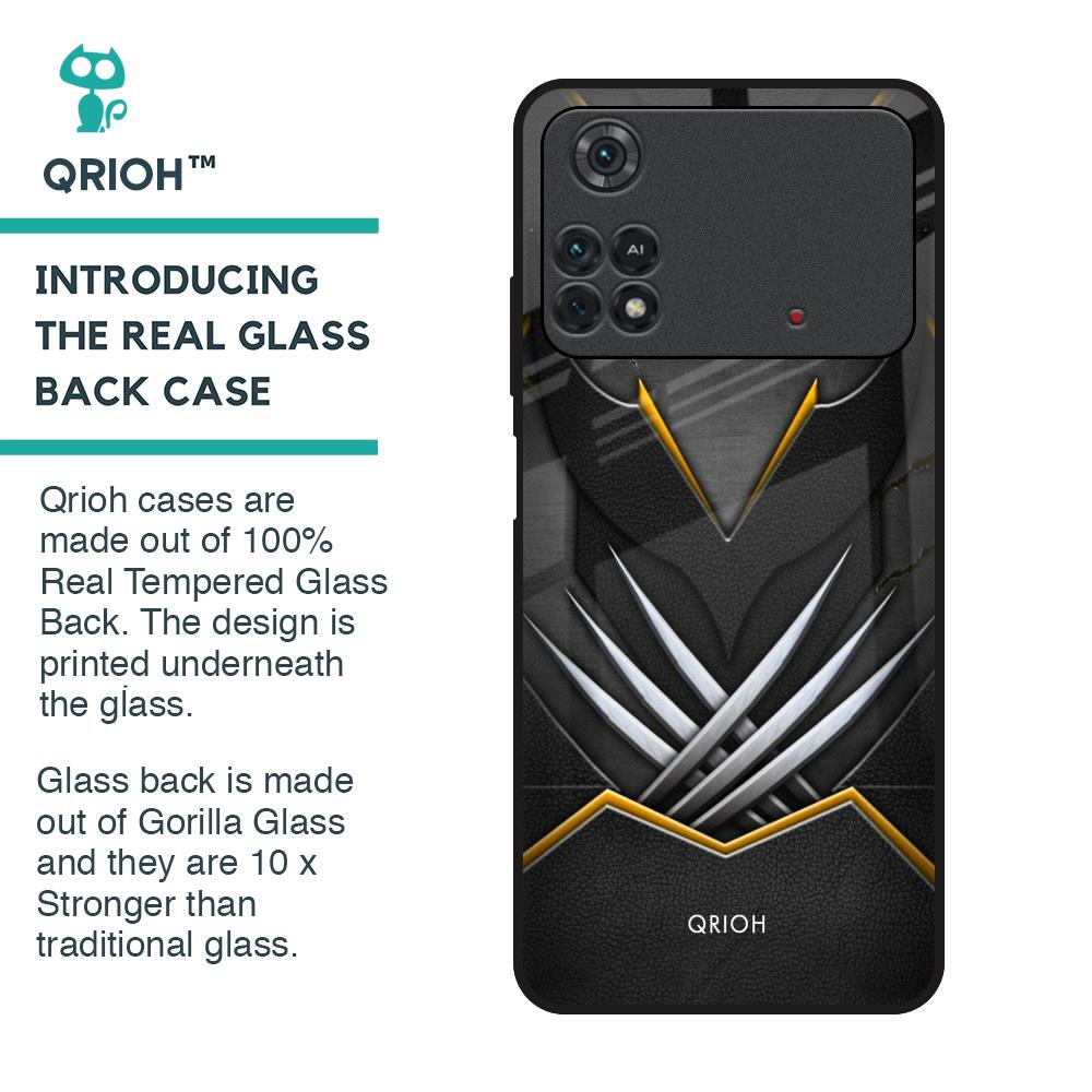 Black Warrior Glass Case for Poco M4 Pro