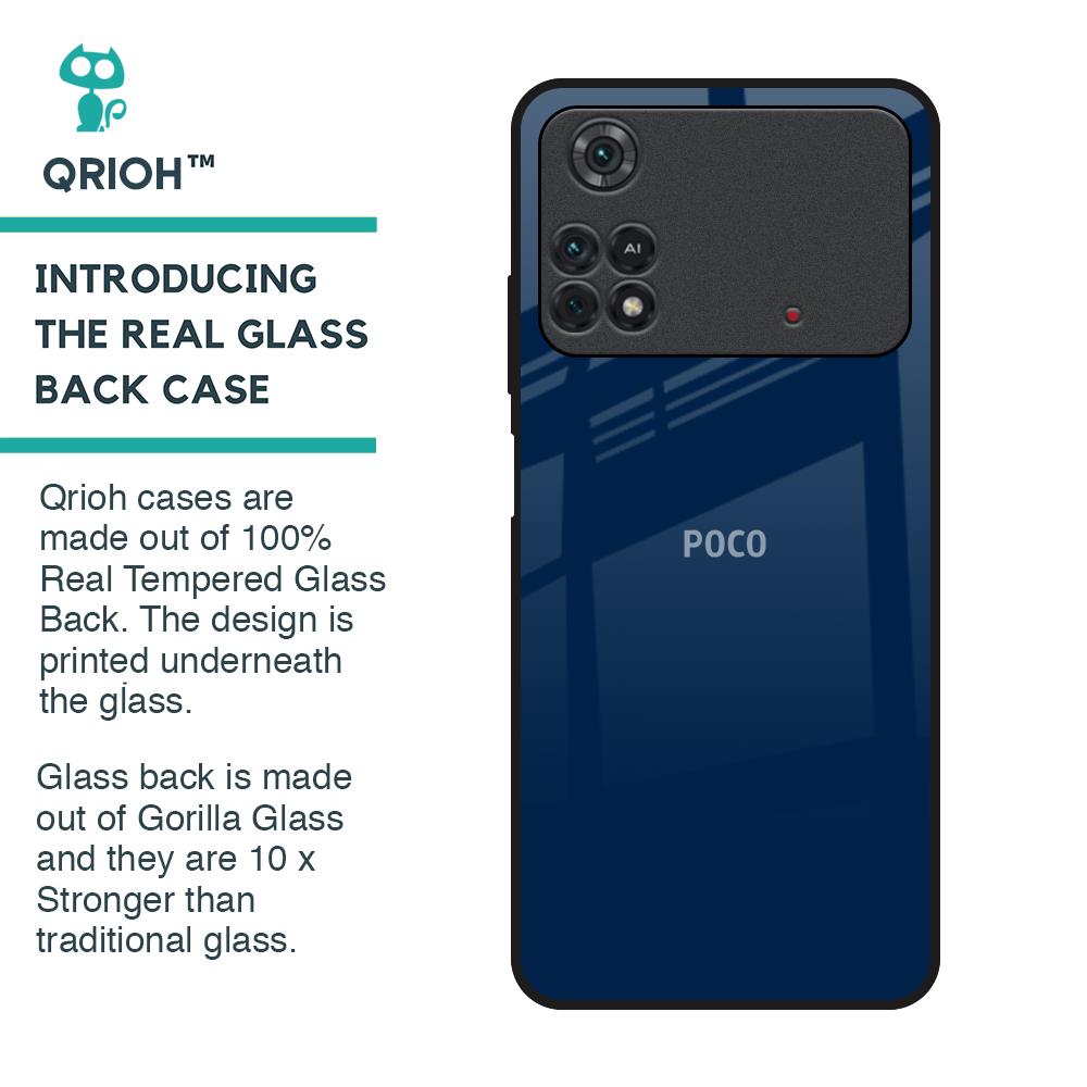 Royal Navy Glass Case for Poco M4 Pro