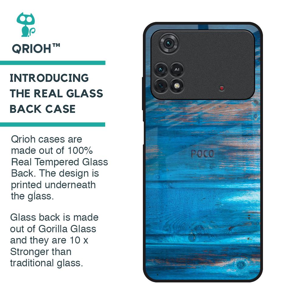 Patina Finish Glass case for Poco M4 Pro