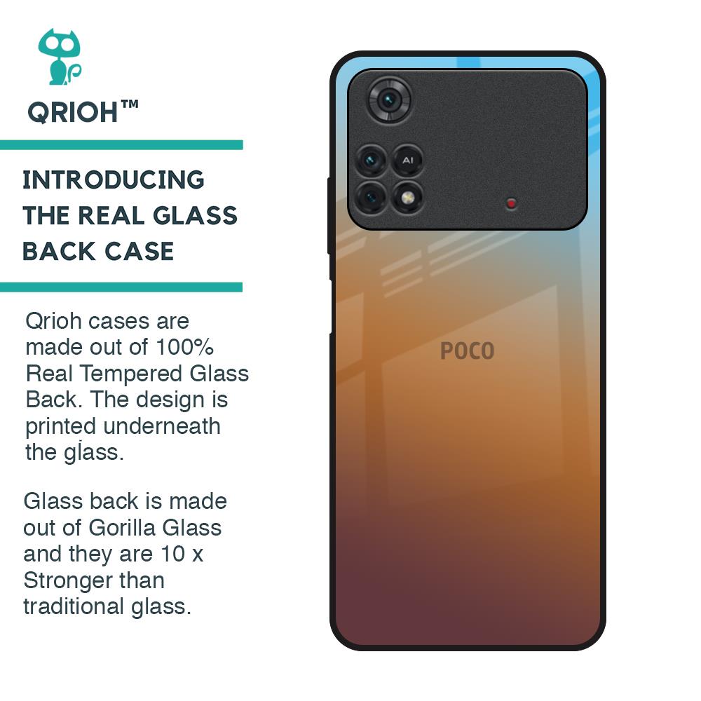 Rich Brown Glass Case for Poco M4 Pro