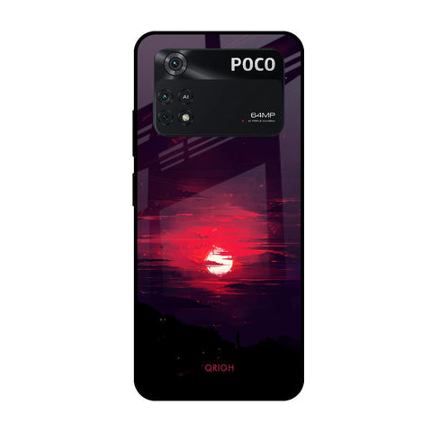 Morning Red Sky Poco M4 Pro Glass Cases & Covers Online