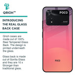 Sunset Orange Glass Case for Poco M4 Pro