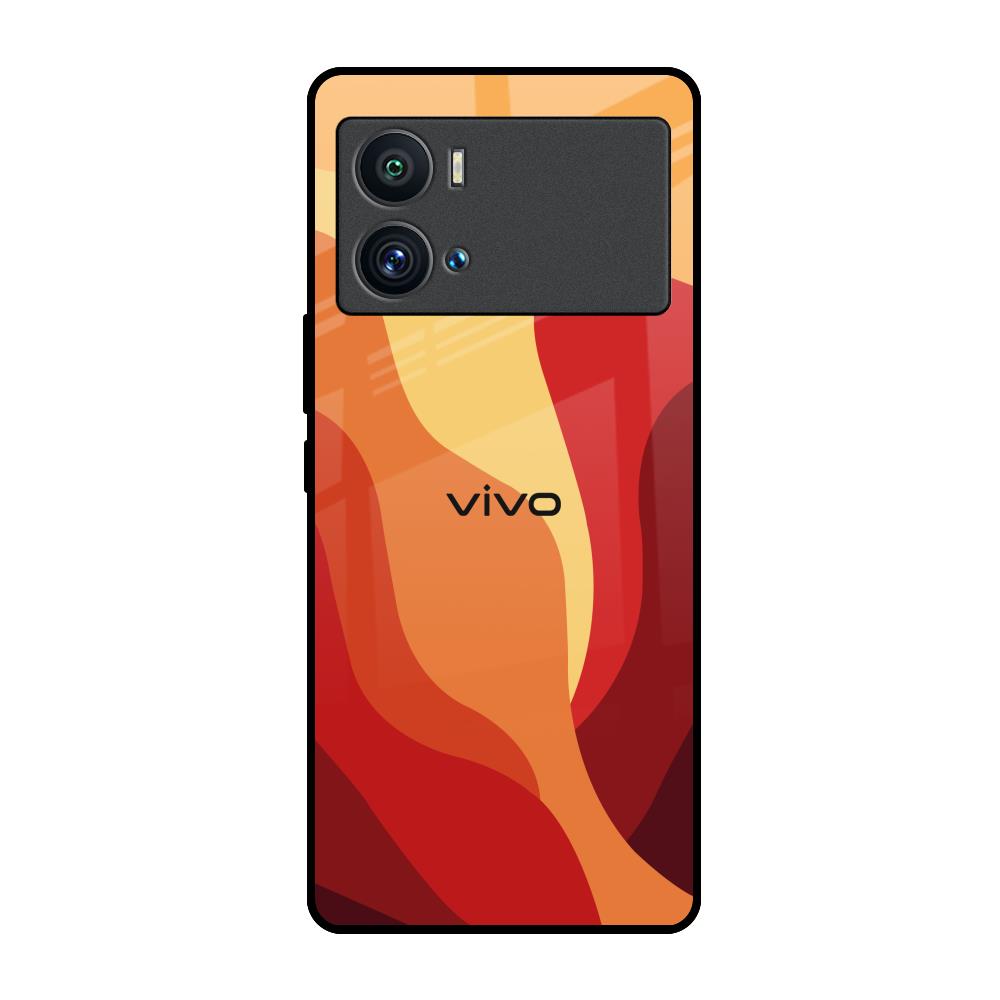 Magma Color Pattern iQOO 9 Pro Glass Back Cover Online