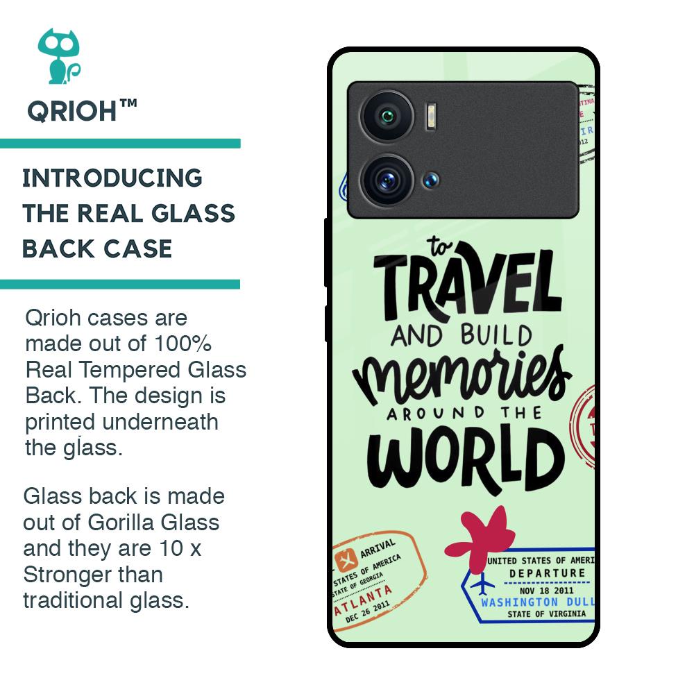 Travel Stamps Glass Case for iQOO 9 Pro