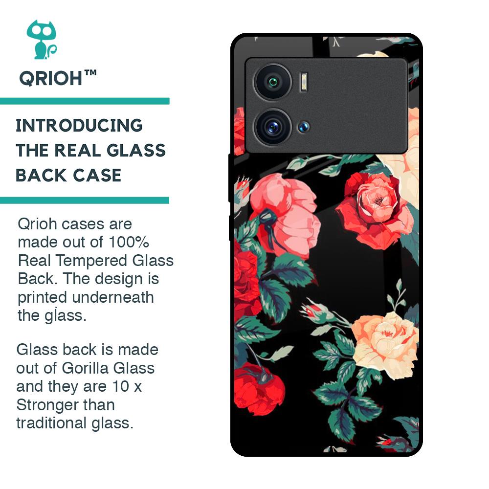 Floral Bunch Glass Case For iQOO 9 Pro