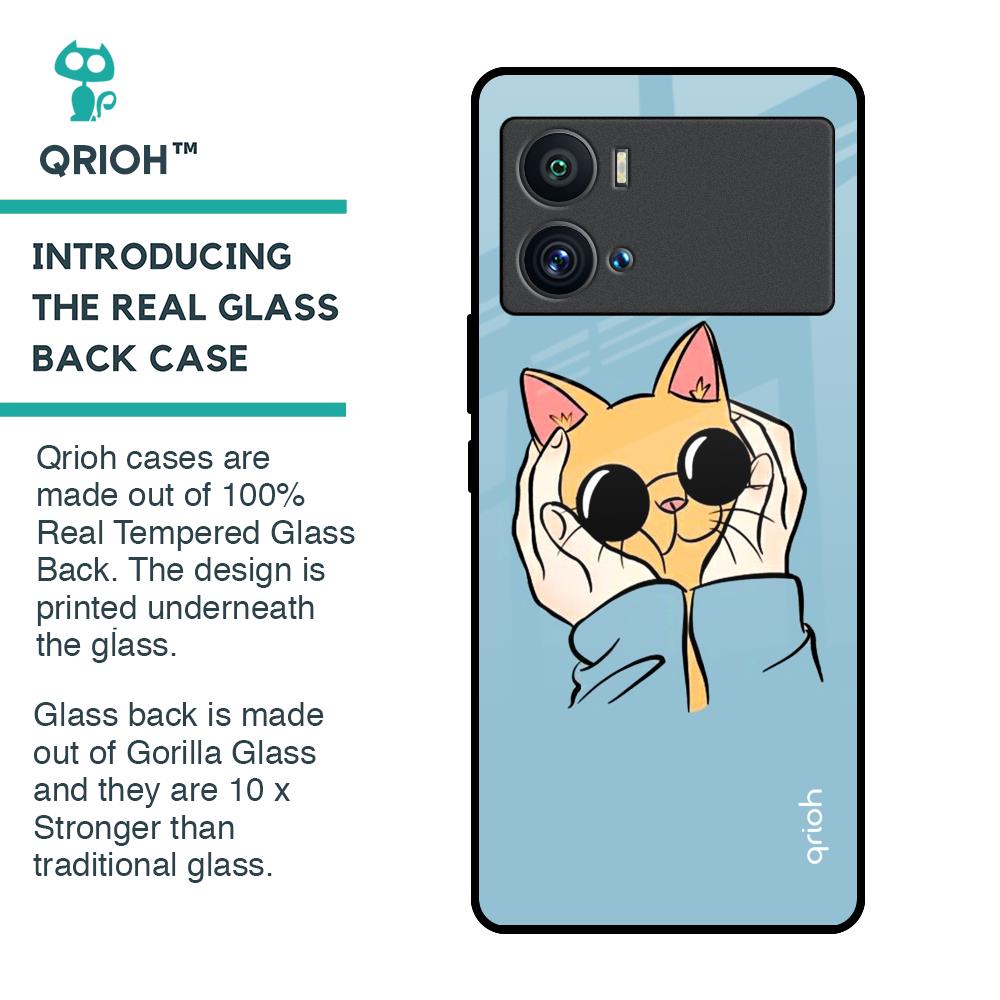 Adorable Cute Kitty Glass Case For iQOO 9 Pro