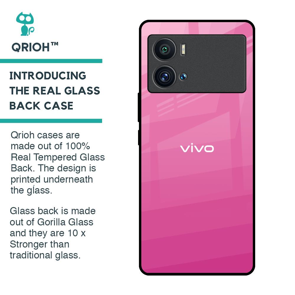 Pink Ribbon Caddy Glass Case for iQOO 9 Pro