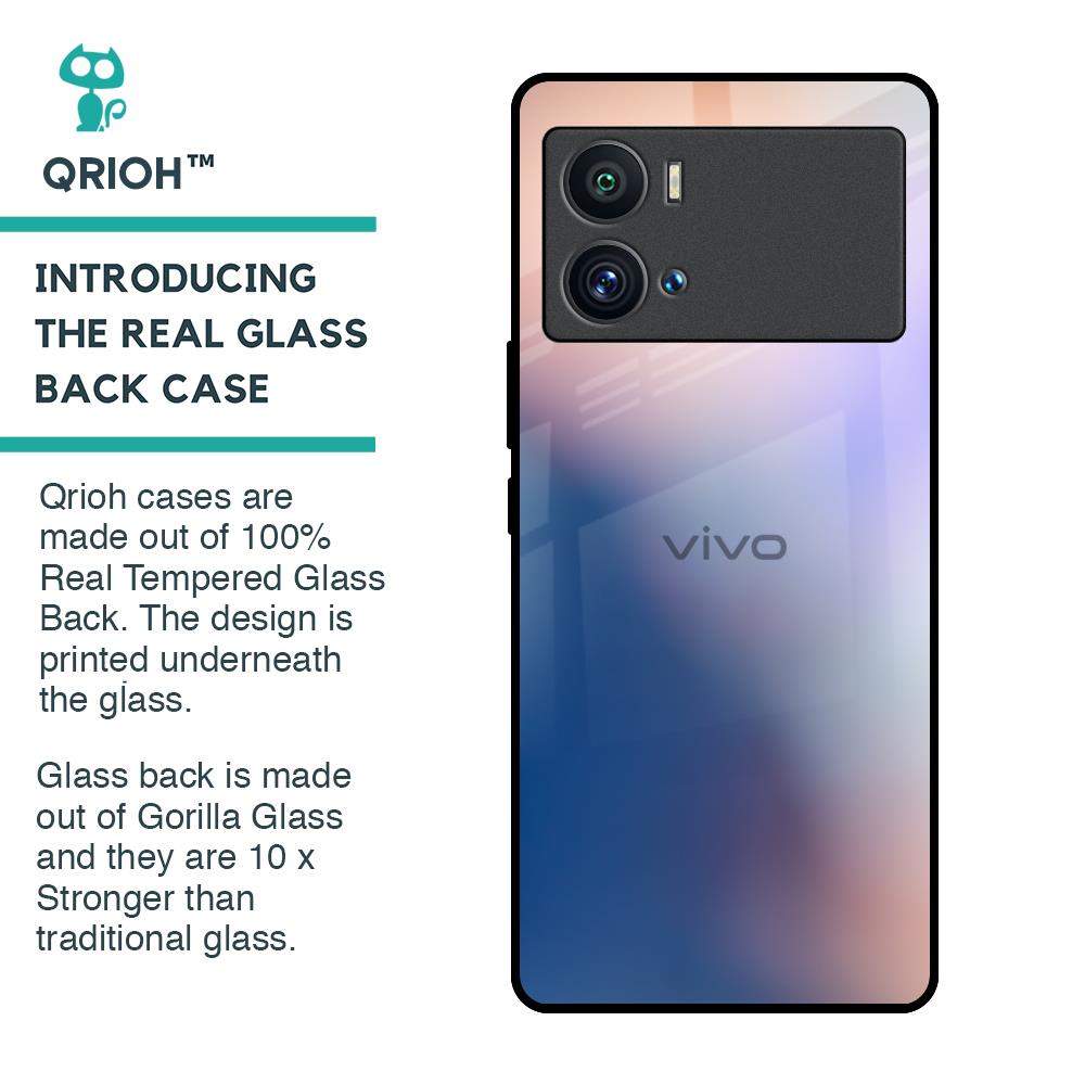 Blue Mauve Gradient Glass Case for iQOO 9 Pro