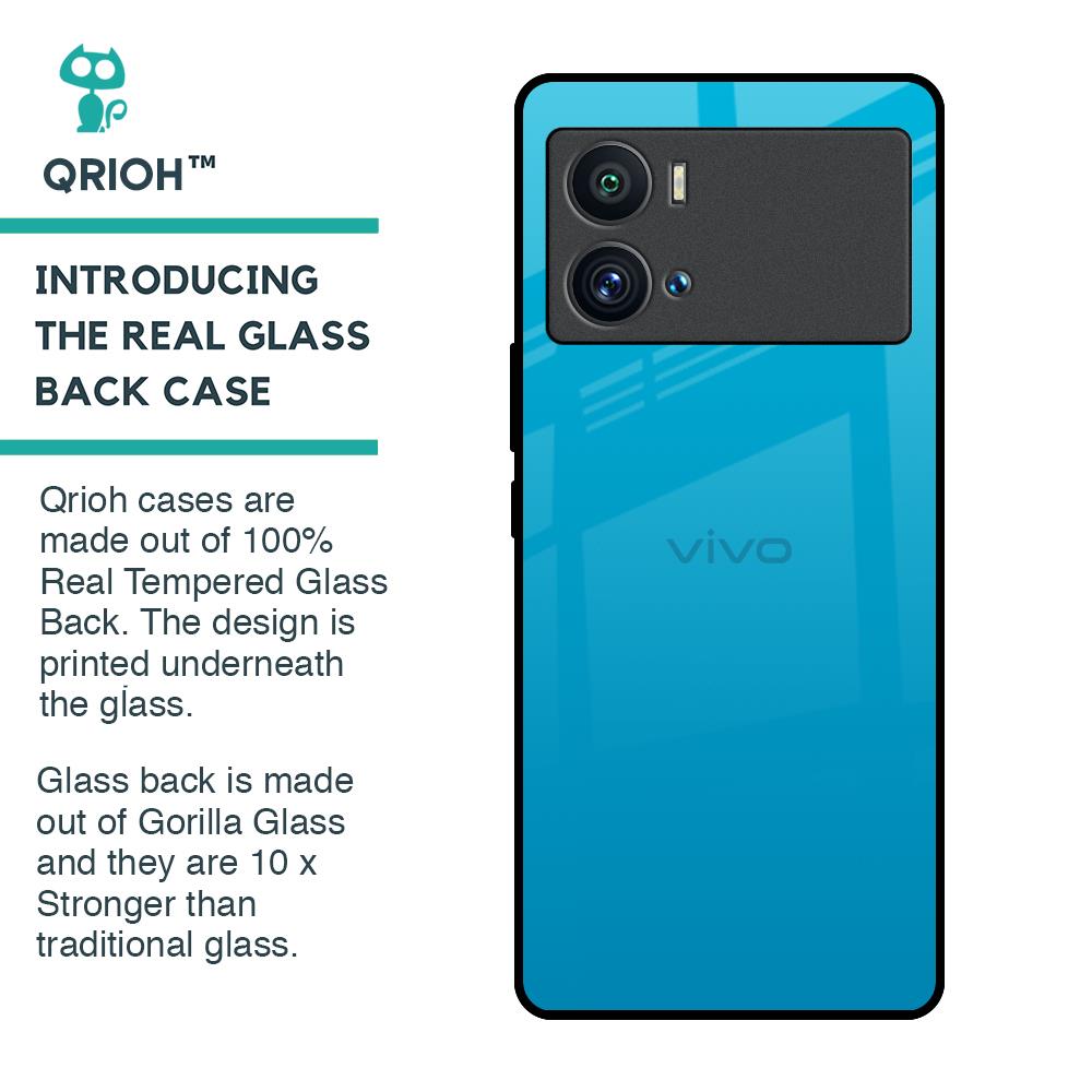 Blue Aqua Glass Case for iQOO 9 Pro