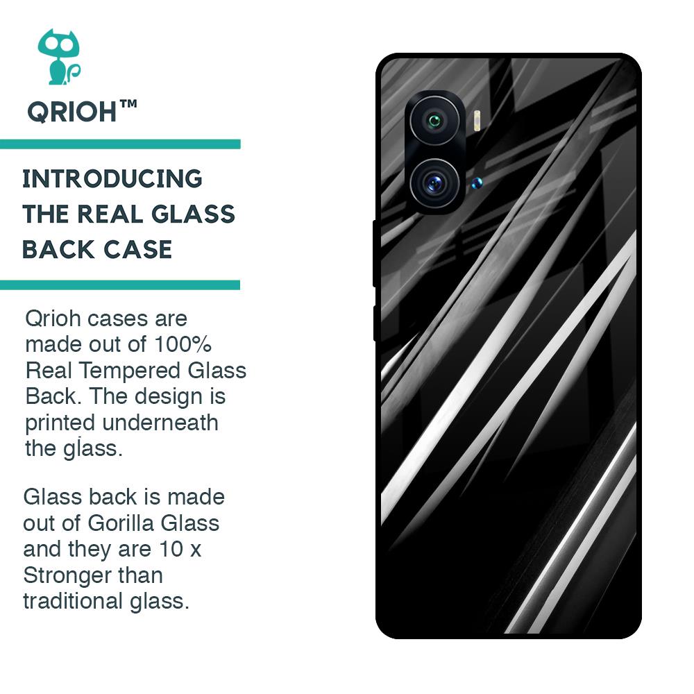 Black & Grey Gradient Glass Case For iQOO 9 Pro