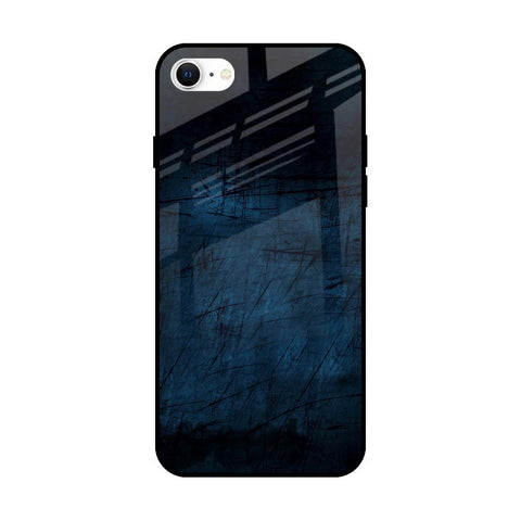 Dark Blue Grunge iPhone SE 2022 Glass Back Cover Online