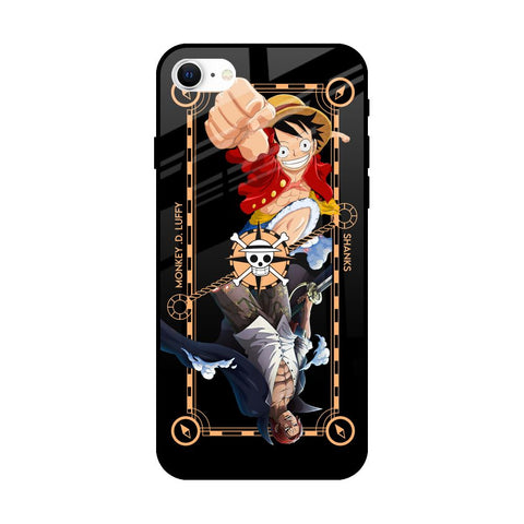 Shanks & Luffy iPhone SE 2022 Glass Back Cover Online