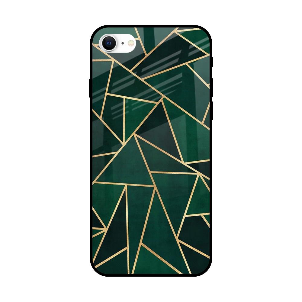 Abstract Green iPhone SE 2022 Glass Back Cover Online