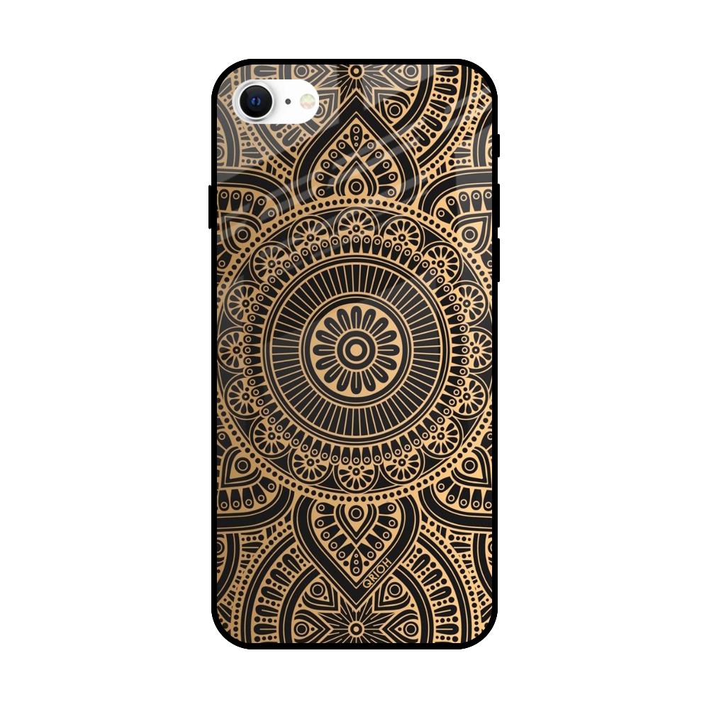 Luxury Mandala iPhone SE 2022 Glass Back Cover Online