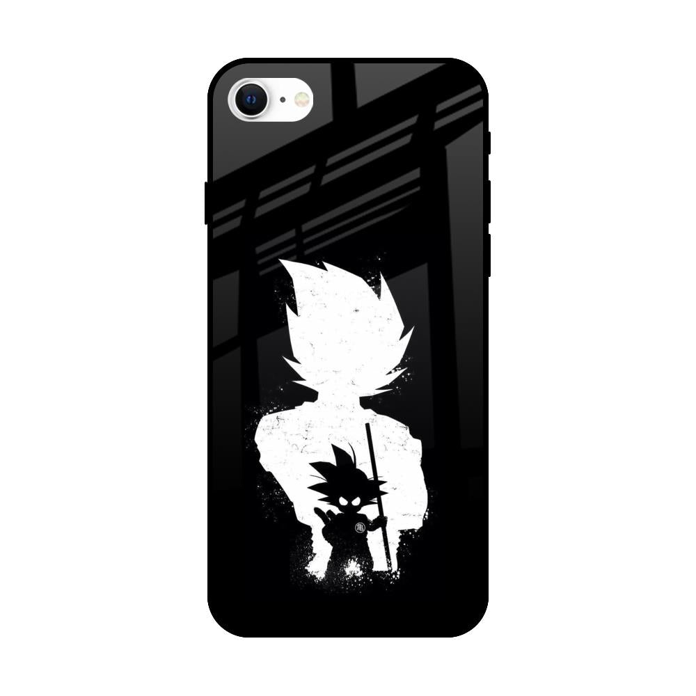 Monochrome Goku iPhone SE 2022 Glass Back Cover Online