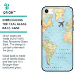 Travel Map Glass Case for iPhone SE 2022