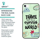 Travel Stamps Glass Case for iPhone SE 2022