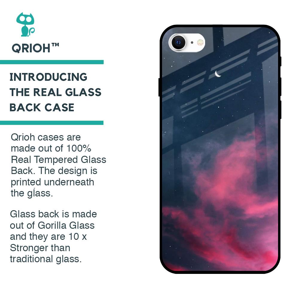 Moon Night Glass Case For iPhone SE 2022