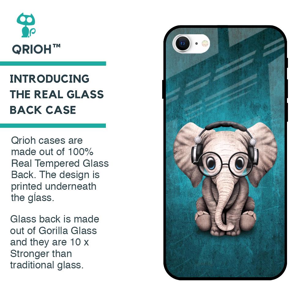 Adorable Baby Elephant Glass Case For iPhone SE 2022