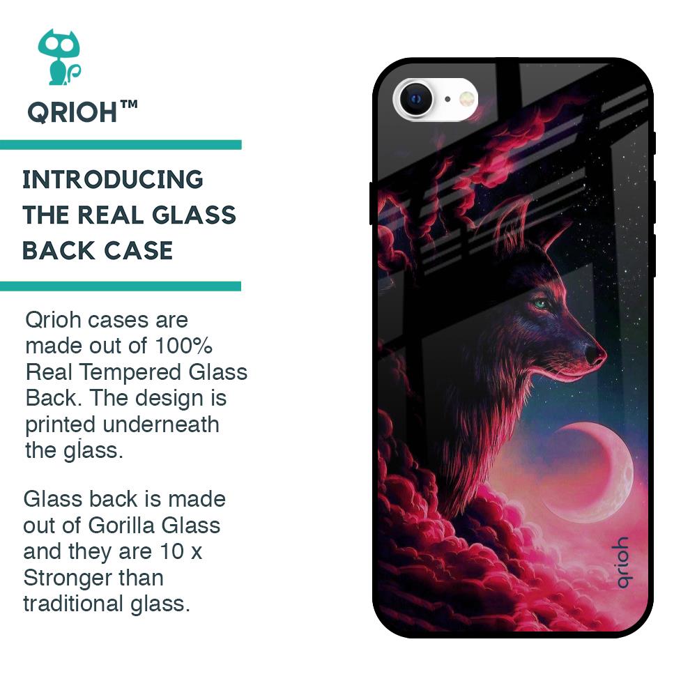 Moon Wolf Glass Case for iPhone SE 2022