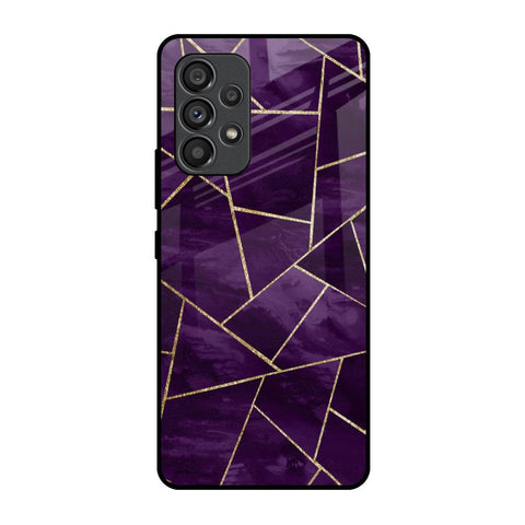 Geometric Purple Samsung Galaxy A53 5G Glass Back Cover Online