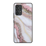 Pink & Gold Gllitter Marble Samsung Galaxy A53 5G Glass Back Cover Online