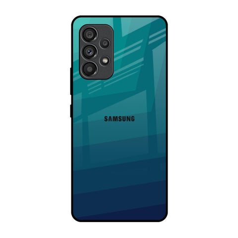 Green Triangle Pattern Samsung Galaxy A53 5G Glass Back Cover Online