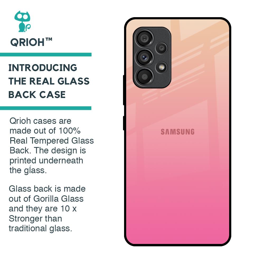 Pastel Pink Gradient Glass Case For Samsung Galaxy A53 5G