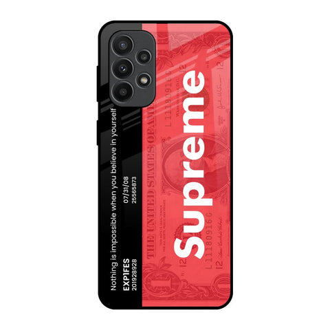 Supreme Ticket Samsung Galaxy A23 Glass Back Cover Online