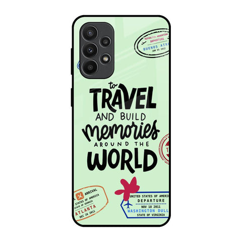 Travel Stamps Samsung Galaxy A23 Glass Back Cover Online