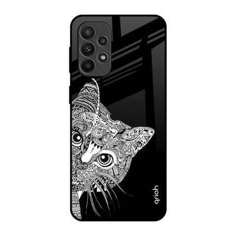Kitten Mandala Samsung Galaxy A23 Glass Back Cover Online