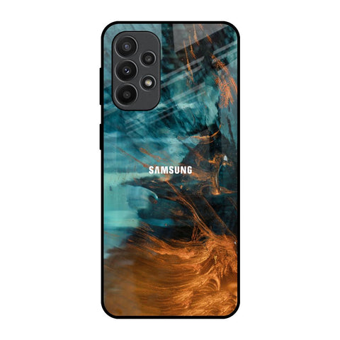 Golden Splash Samsung Galaxy A23 Glass Back Cover Online