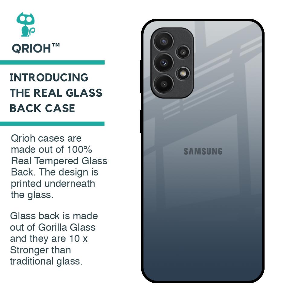 Smokey Grey Color Glass Case For Samsung Galaxy A23